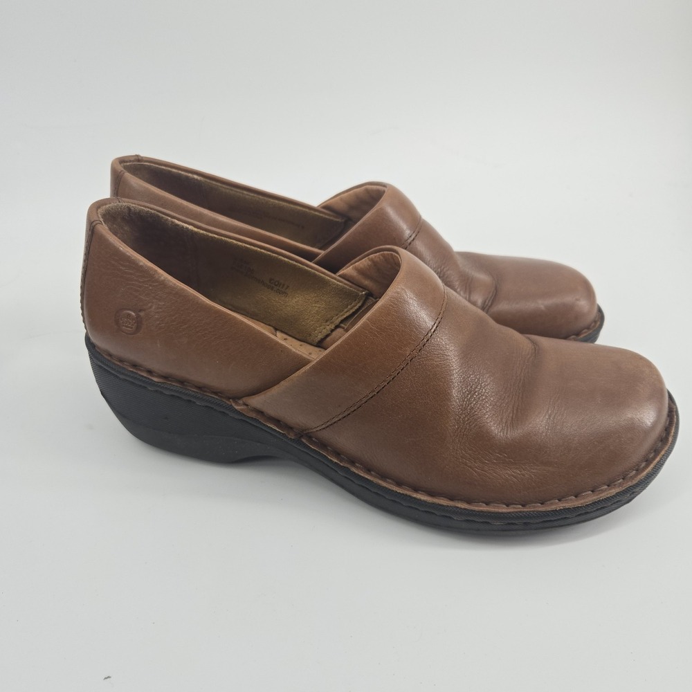 BOC Born Mule Clogs Women's 8.5 Brown Faux Leather